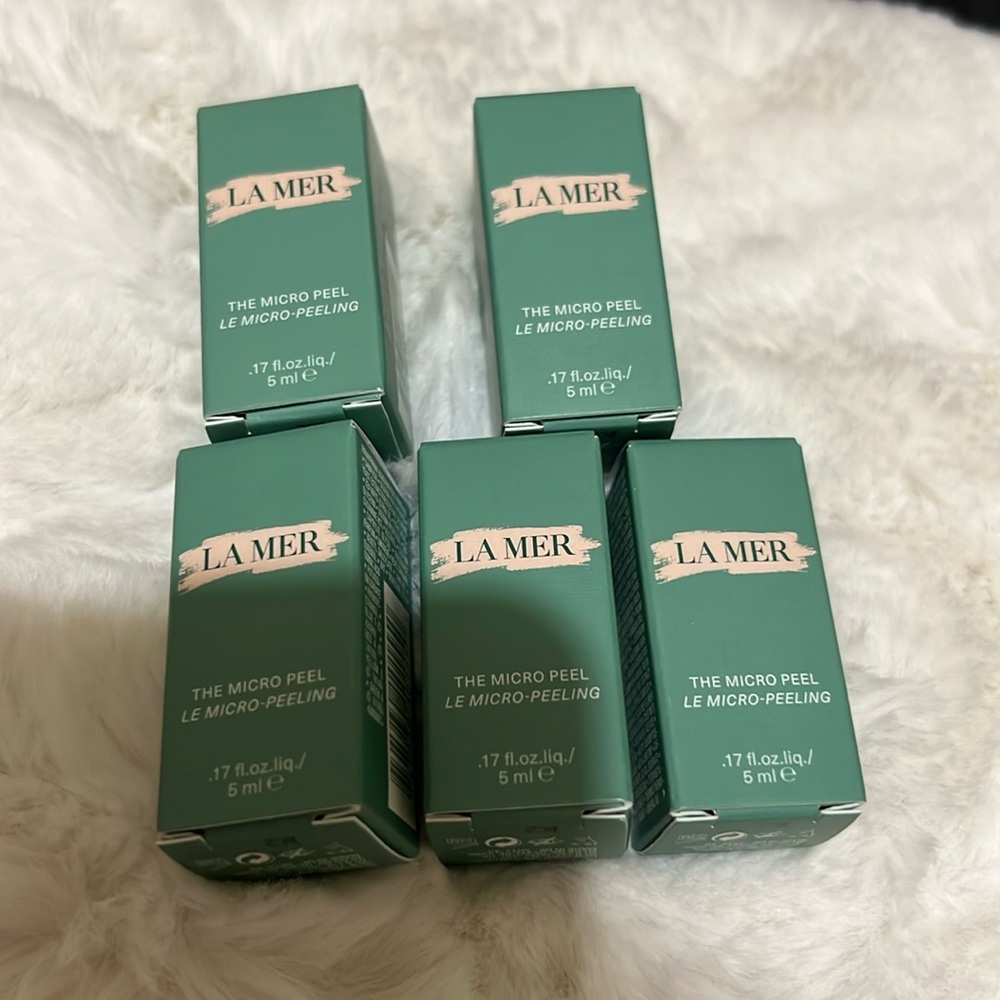 LA MER THE MICRO PEEL TRAVEL SAMPLE SIZE 0.17OZ/5ML*5 --25ML TOTAL  NIB